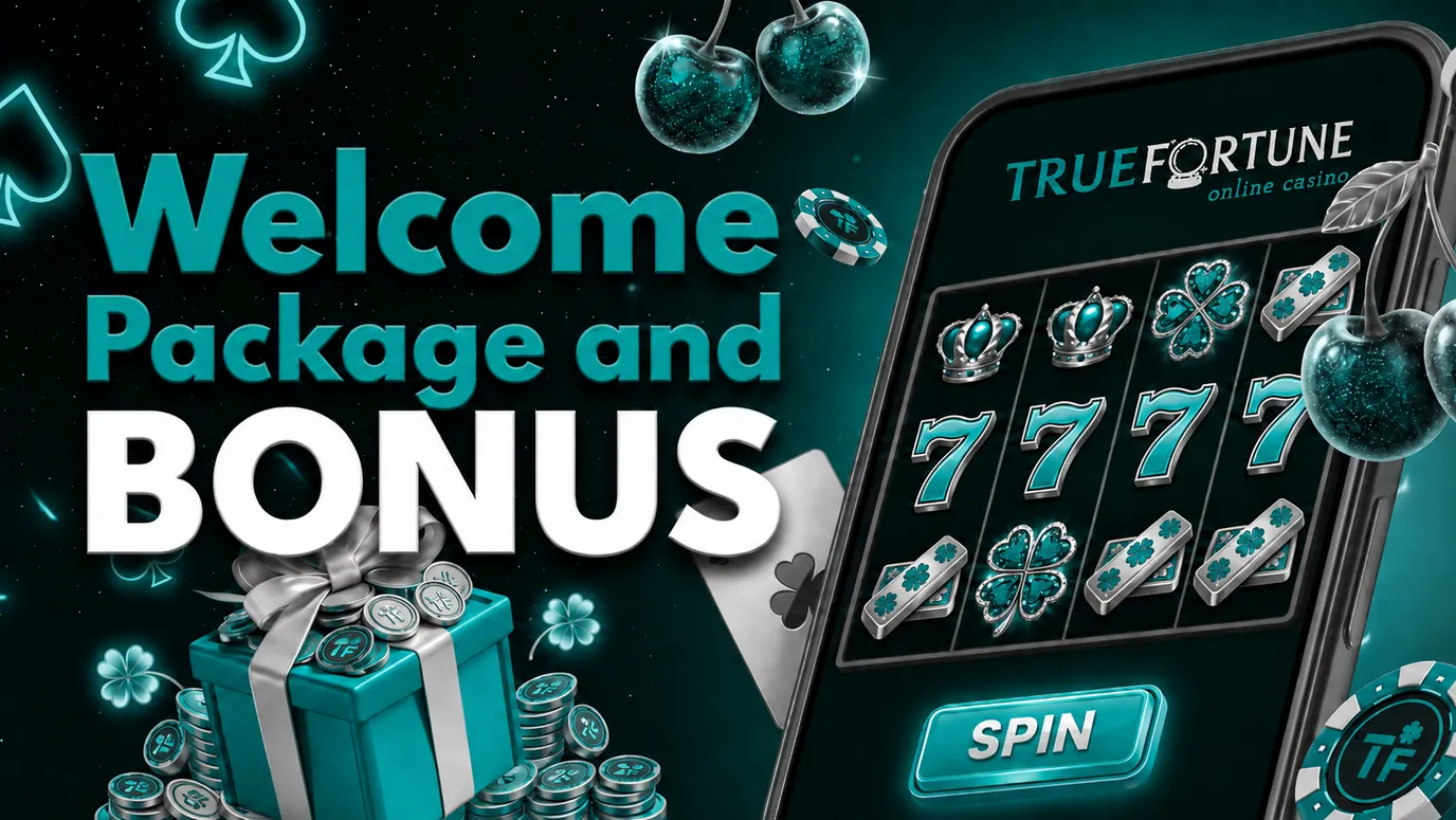 TrueFortune welcome free spins bonus and Reward Spin promotion